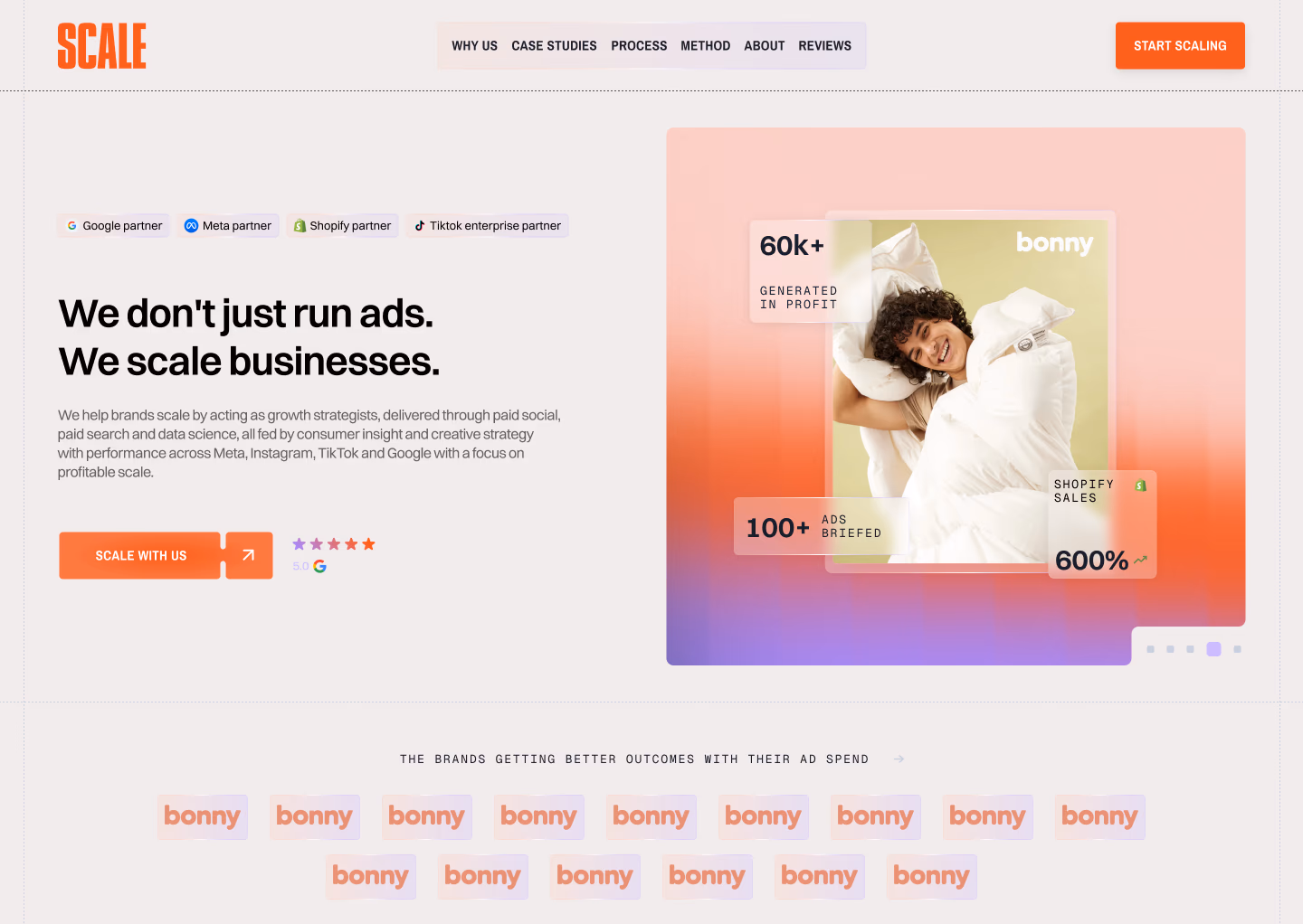 Scale — Growth Marketing Agency, built in Webflow